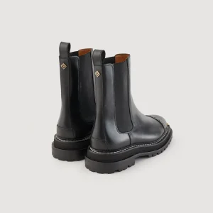 Sandro Paris Botins Com Sola Dentada-Mulheres Botins