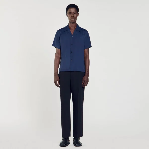 Sandro Paris Camisa De Gola Italiana-Homem Camisas