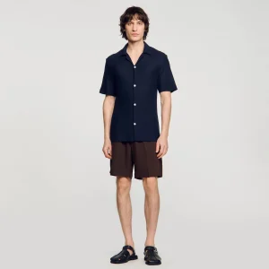 Sandro Paris Camisa De Gola Italiana-Homem Camisas