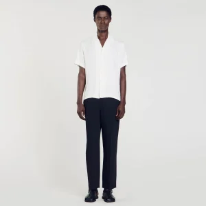 Sandro Paris Camisa De Gola Italiana-Homem Camisas