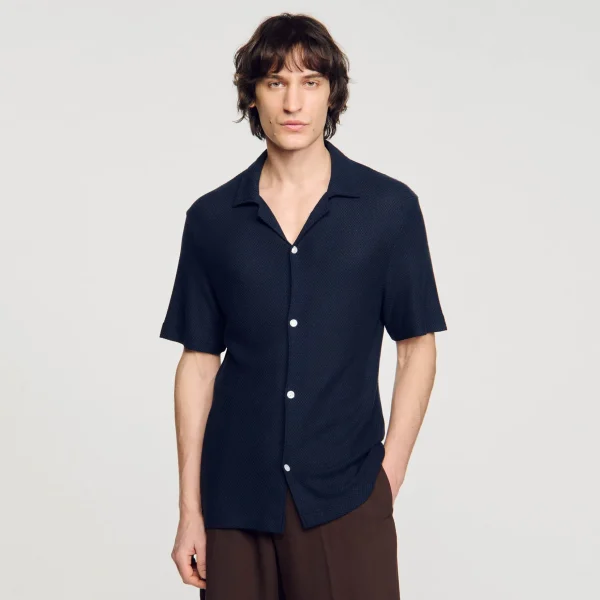 Sandro Paris Camisa De Gola Italiana-Homem Camisas