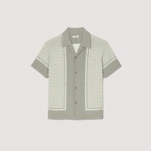 Sandro Paris Camisa Estampada Manga Curta-Homem Camisas