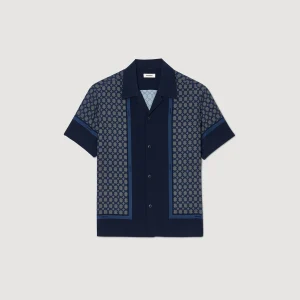 Sandro Paris Camisa Estampada Manga Curta-Homem Camisas