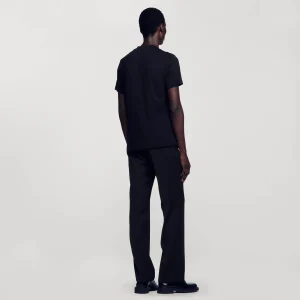 Sandro Paris Camiseta Com Patch Cruzado Quadrado-Homem Camisetas E Pólos