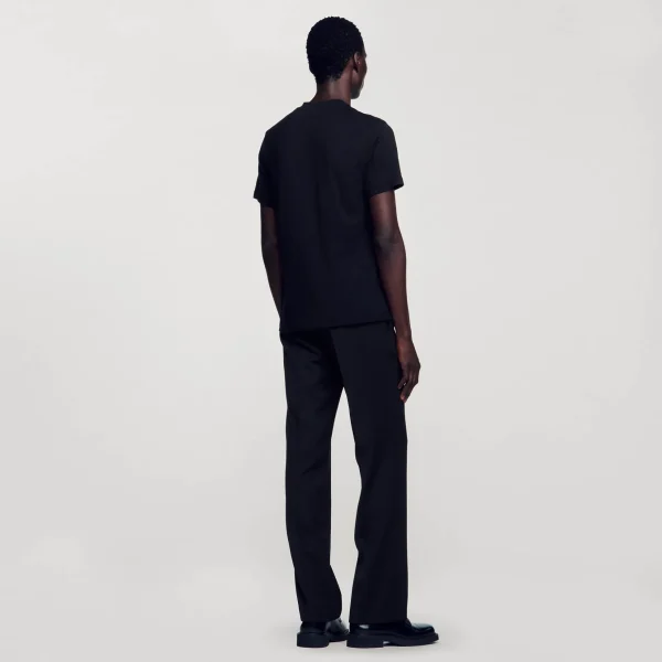 Sandro Paris Camiseta Com Patch Cruzado Quadrado-Homem Camisetas E Pólos