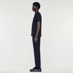 Sandro Paris Camiseta Com Patch Cruzado Quadrado-Homem Camisetas E Pólos