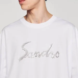 Sandro Paris Camiseta Grande De Algodao-Homem Camisetas E Pólos