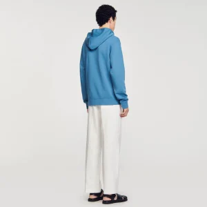 Sandro Paris Capuz De Algodao Com Flor-Homem Moletons E Jogging
