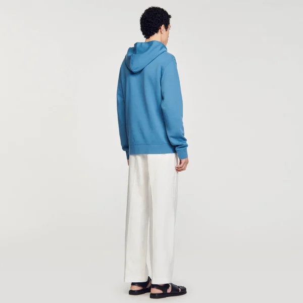 Sandro Paris Capuz De Algodao Com Flor-Homem Moletons E Jogging