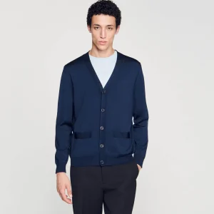 Sandro Paris Cardigan De Malha-Homem Suéteres E Coletes