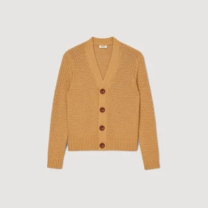 Sandro Paris Cardigan De Malha Perfurada-Homem Suéteres E Coletes