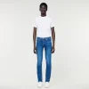 Sandro Paris Jeans Slim Com Lavagem Sem Agua-Homem Vaqueiros