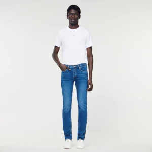 Sandro Paris Jeans Slim Com Lavagem Sem Agua-Homem Vaqueiros