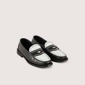 Sandro Paris Mocassins Bicolores Com Tachas-Mulheres Mocassins E Mulas