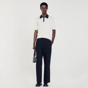 Sandro Paris Polo Bicolor-Homem Camisetas E Pólos