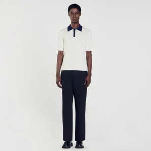 Sandro Paris Polo Bicolor-Homem Camisetas E Pólos