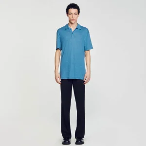 Sandro Paris Polo De Linho-Homem Camisetas E Pólos