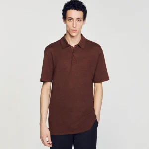 Sandro Paris Polo De Linho-Homem Camisetas E Pólos