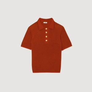 Sandro Paris Polo De Malha Com Efeito Terry-Homem Camisetas E Pólos