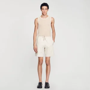 Sandro Paris Shorts De Algodao-Homem Calças E Bermudas