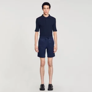 Sandro Paris Shorts De Algodao-Homem Calças E Bermudas