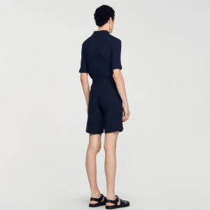 Sandro Paris Shorts De Algodao-Homem Calças E Bermudas