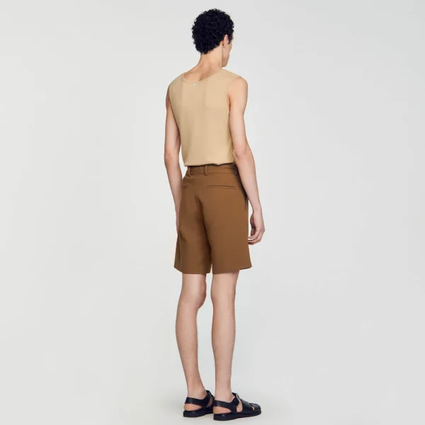 Sandro Paris Shorts De Algodao-Homem Calças E Bermudas