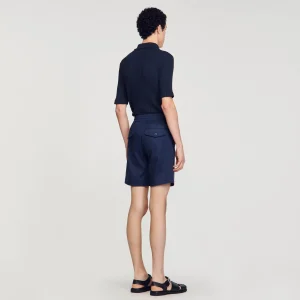 Sandro Paris Shorts De Algodao-Homem Calças E Bermudas