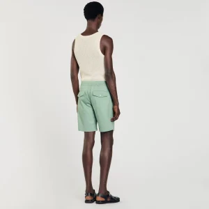 Sandro Paris Shorts De Algodao-Homem Calças E Bermudas