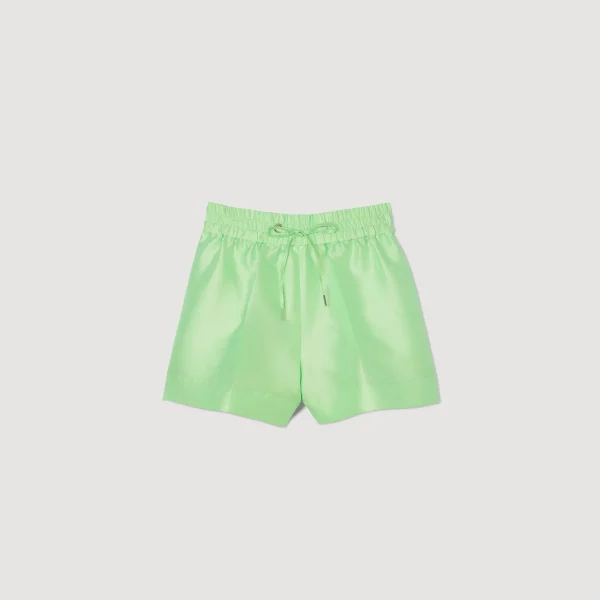 Sandro Paris Shorts Largos De Cetim-Mulheres Conjuntos