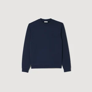 Sandro Paris Sweatshirt De Algodao Com Flor-Homem Moletons E Jogging