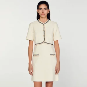 Sandro Paris Vestido Curto De Tweed-Mulheres Vestidos