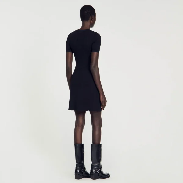 Sandro Paris Vestido De Malha-Mulheres Vestidos
