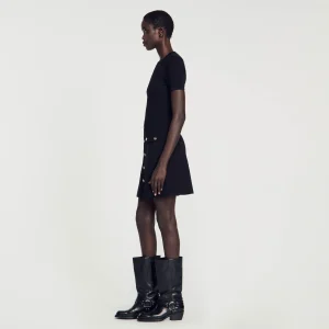 Sandro Paris Vestido De Malha-Mulheres Vestidos
