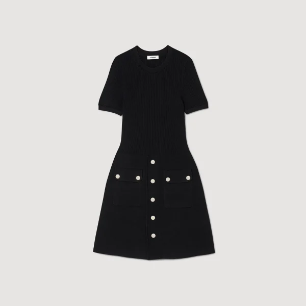 Sandro Paris Vestido De Malha-Mulheres Vestidos