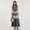 Sandro Paris Vestido Longo Com Estampa Paisley-Mulheres Vestidos