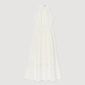 Sandro Paris Vestido Longo De Linho-Mulheres Vestidos