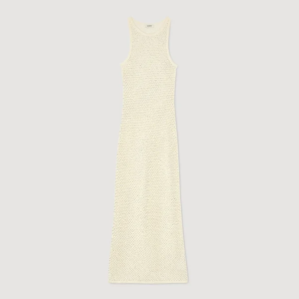 Sandro Paris Vestido Longo De Malha-Mulheres Vestidos