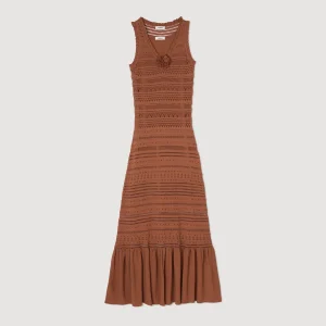 Sandro Paris Vestido Longo De Malha-Mulheres Vestidos