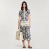 Sandro Paris Vestido Longo Estampado-Mulheres Vestidos