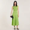 Sandro Paris Vestido Midi De Malha-Mulheres Vestidos